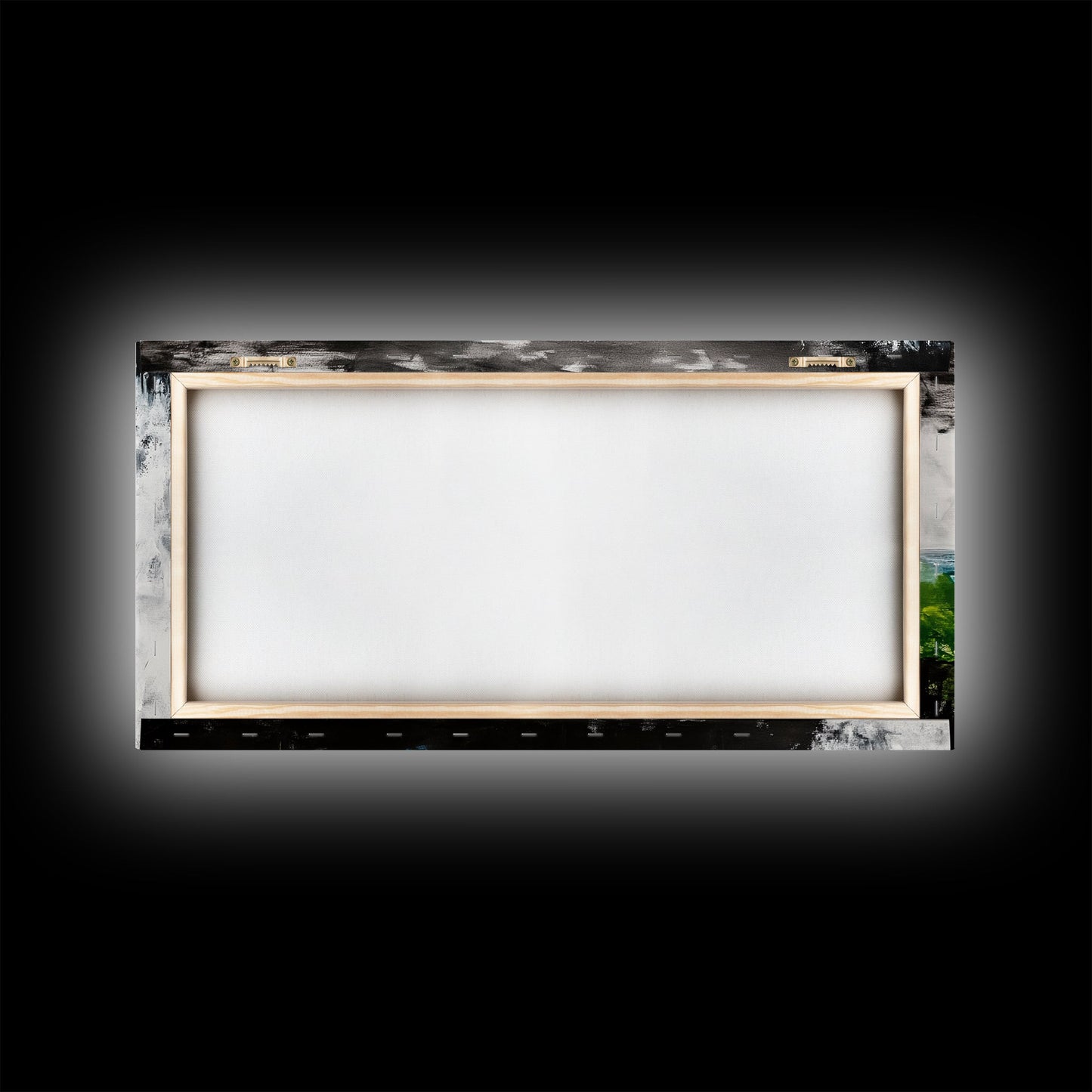 Powerful Wave, Ocean Energy, Coastal Vibes, Modern Abstract, Blue and Green Art, Large Statement, Beach House, Framed Canvas Print