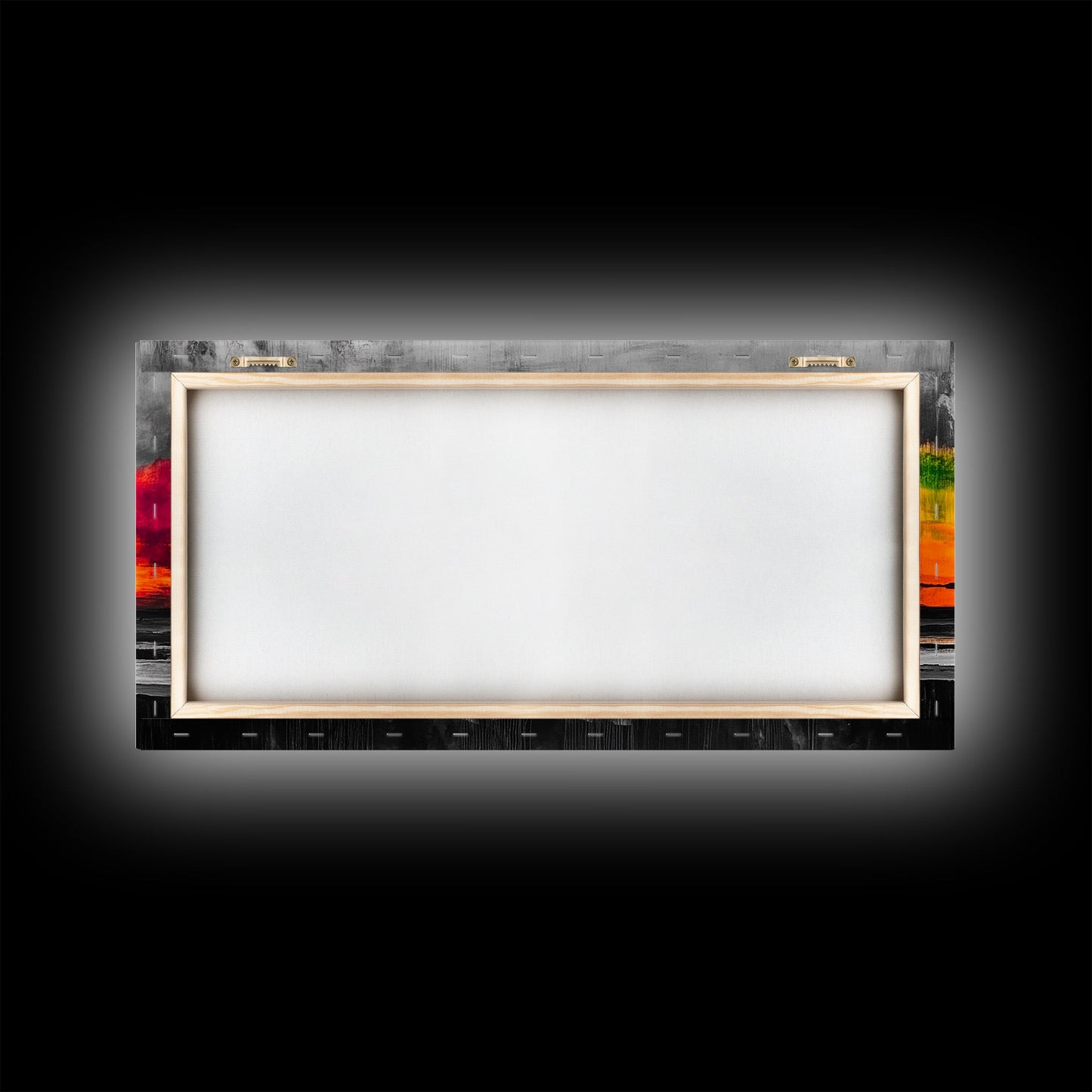 Coastal Sunset, Ocean Horizon, Bold Colors, Black and White Contrast, Modern Abstract, Warm Tones, Large Wall Art, Framed Canvas Print ?