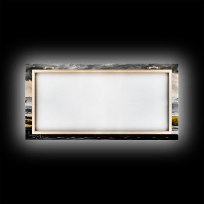 Aspen Trees, Mountain View, Nature Landscape, Rustic Home Decor, Autumn Wall Art, Framed Canvas Print, Cabin Wall Art, Modern Tree Painting