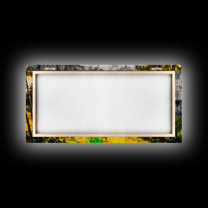 Tropical Paradise, Ocean Landscape, Coastal Wall Art, Framed Canvas Print, Beach House Decor, Living Room Art, Modern Nautical Art