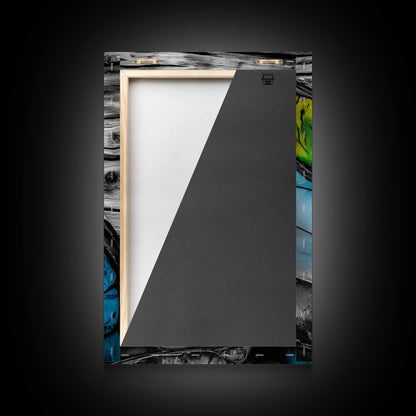 Butterfly Wing Close-up, Nature Photography, Framed Canvas Print, Rustic Wall Art, Minimalist Decor, Blue Abstract Art, Bedroom Wall Decor