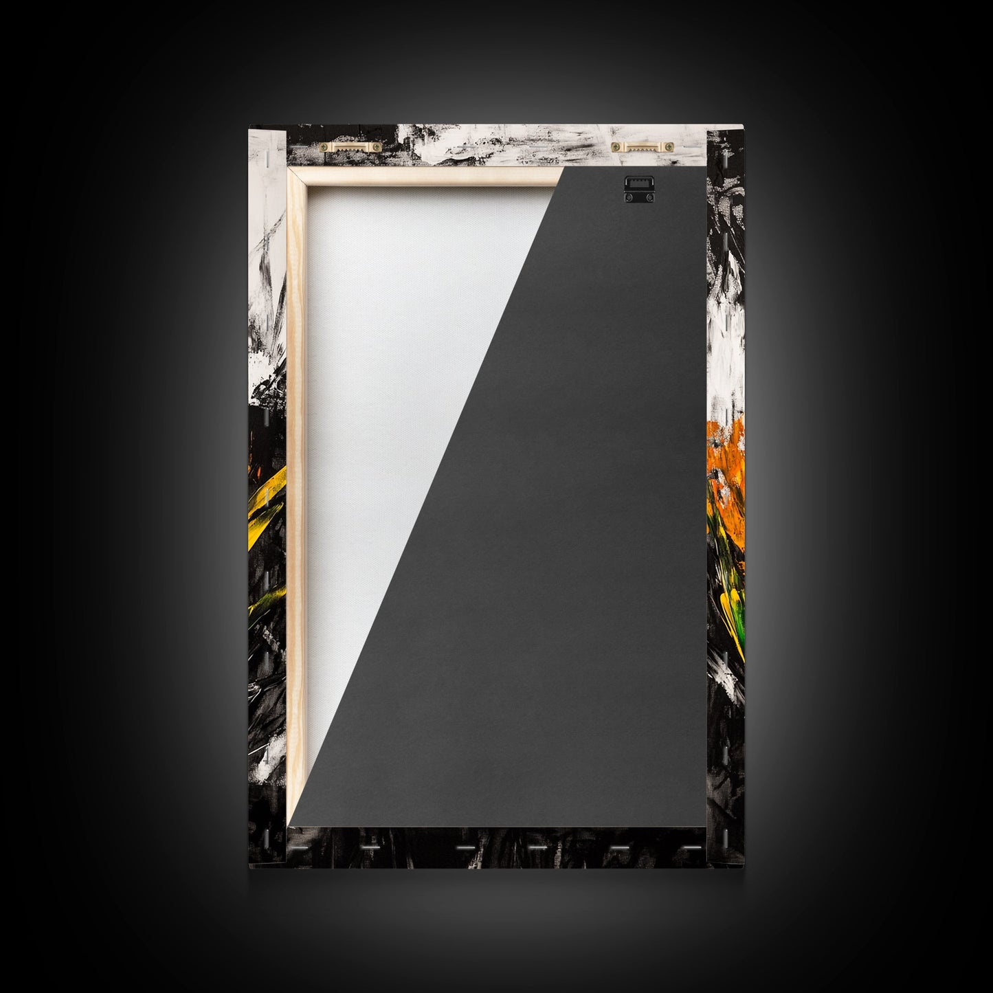 Fiery Wildflowers, Black White Abstract, Nature Art, Floral Painting, Contemporary Living Room Decor, Statement Piece, Canvas Print