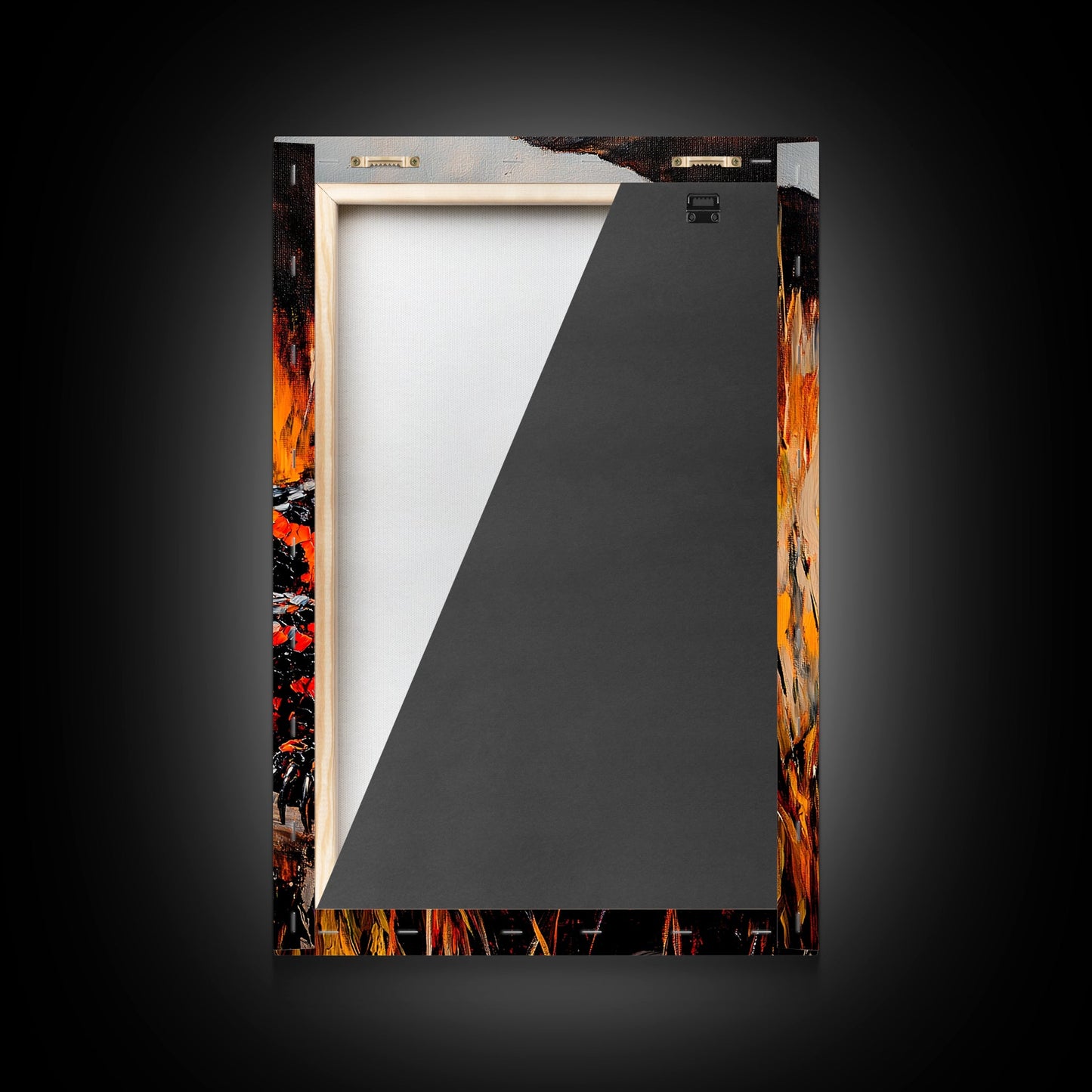 Fiery Lizard, Wildlife Art, Reptile Painting, Nature Wall Art, Rustic Decor, Warm Tones, Fall Wall Art, Living Room Art, Framed Canvas Print