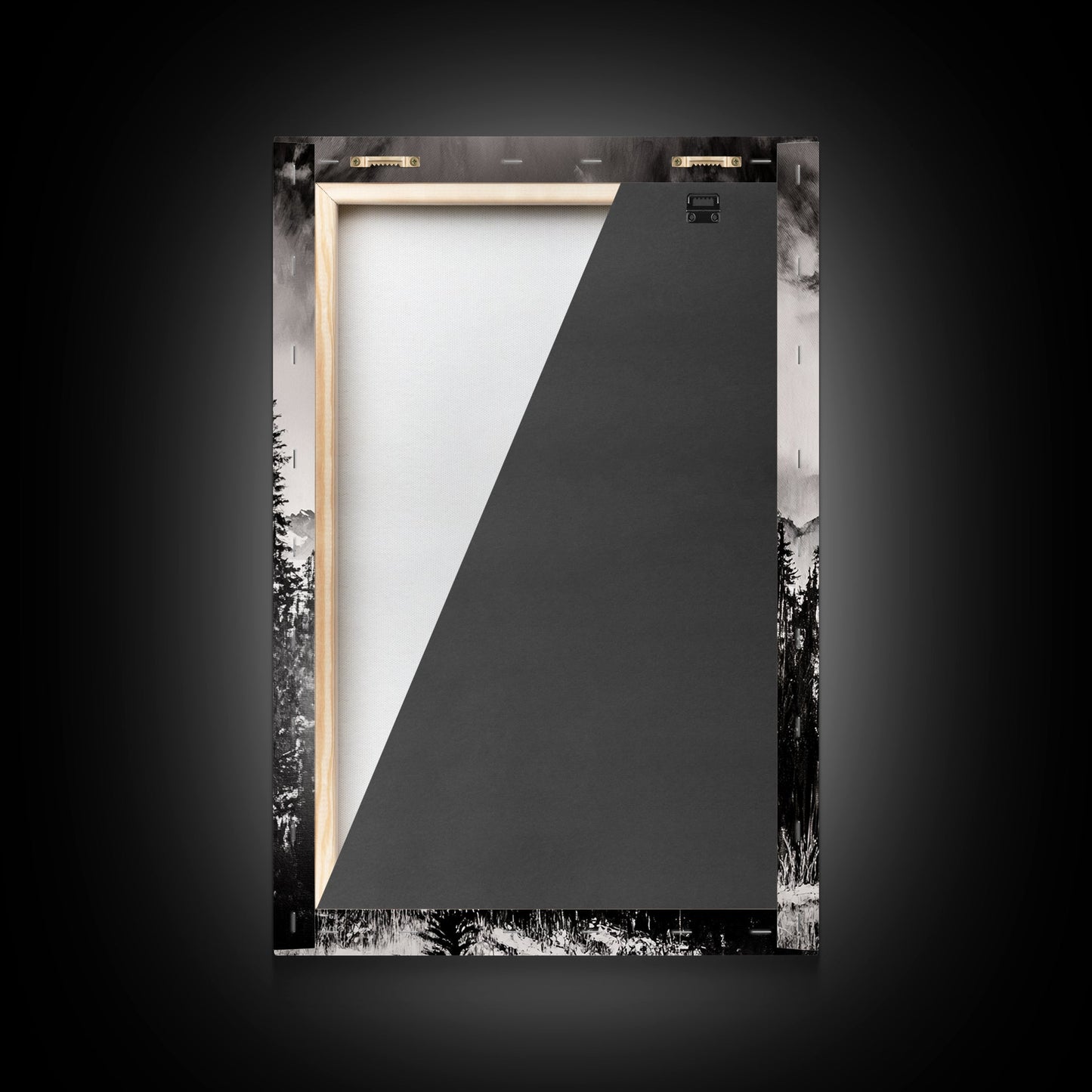 Snowy Peak, Mountain Landscape, Monochrome Art, Winter Wall Art, Nature Inspired, Rustic Wall Decor, Large Wall Art, Framed Canvas Print