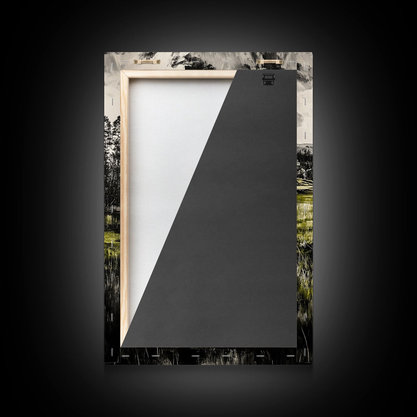 Grazing Bison, Wildlife Art, Rustic Home Decor, Nature Inspired, Western Landscape, Monochrome Art, Cabin Wall Art, Framed Canvas Print