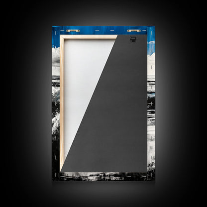 Ocean Horizon, Abstract Painting, Blue Waves, Canvas Print, Modern Seascape, Minimalist Beach Decor, Contemporary Wall Art