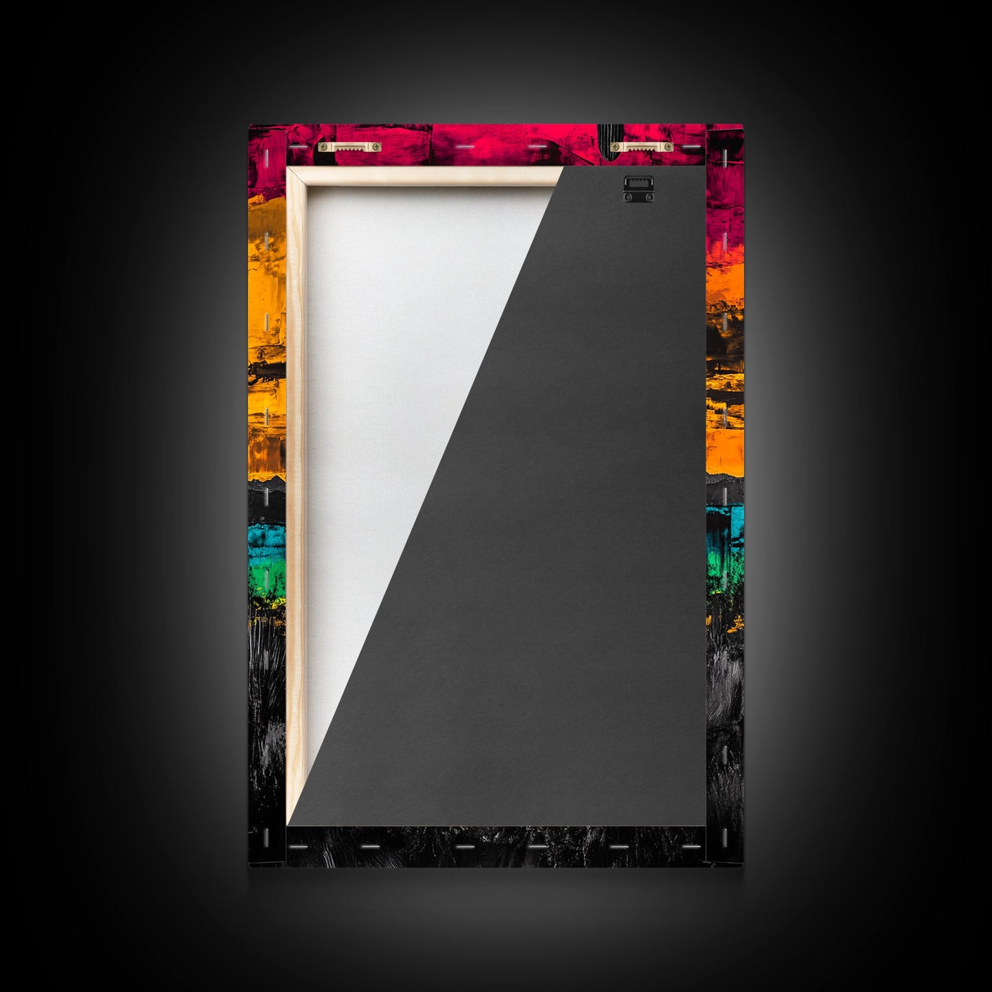 Desert Cactus, Vibrant Sunset Southwest Painting, Bold Desert Art, Framed Canvas Print, Western Home or Office Wall Decor