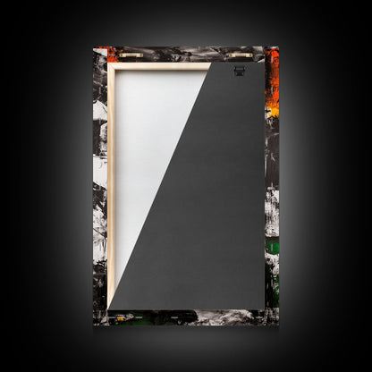 Abstract Curves, Black and White, Modern Art, Bold Colors, Minimalist Painting, Contemporary Style, Statement Piece, Canvas Print