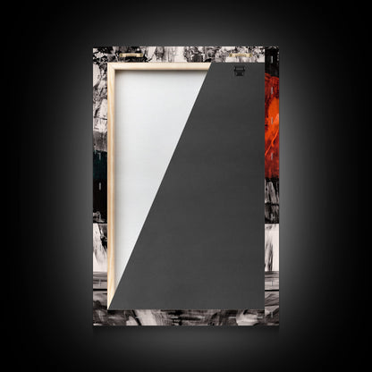 Metal Bowl, Industrial Kitchen Art, Abstract Still Life, Black and White Wall Decor, Modern Framed Canvas Print, Minimalist Aesthetic