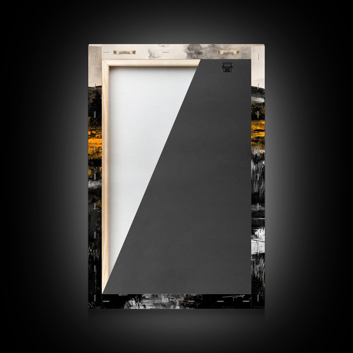 Golden Meadow, Nature Landscape, Rustic Wall Art, Framed Canvas Print, Country Farmhouse Decor, Waterfall Painting, Fall Vibes