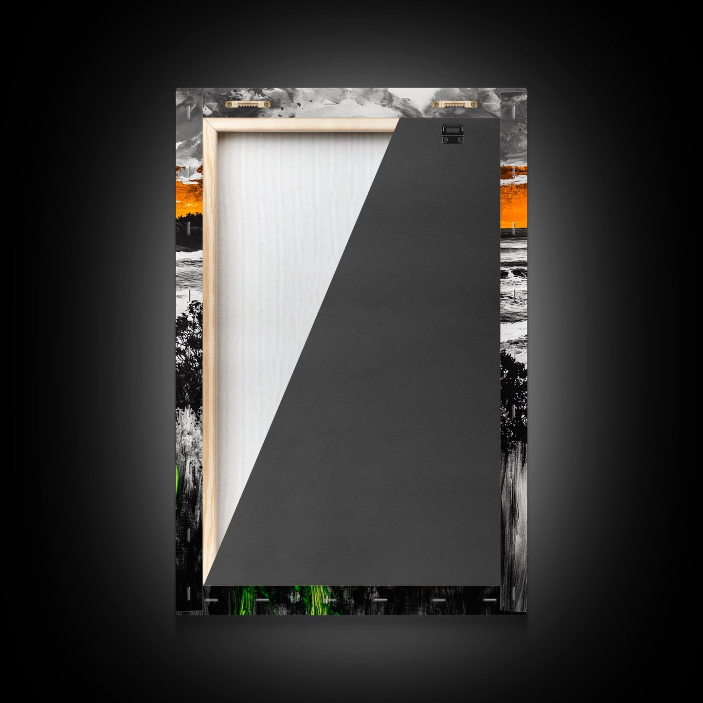 Sunset Ocean, Coastal Wall Art, Black White Seascape, Framed Canvas Print, Beach House Decor, Dramatic Sky, Nautical Artwork