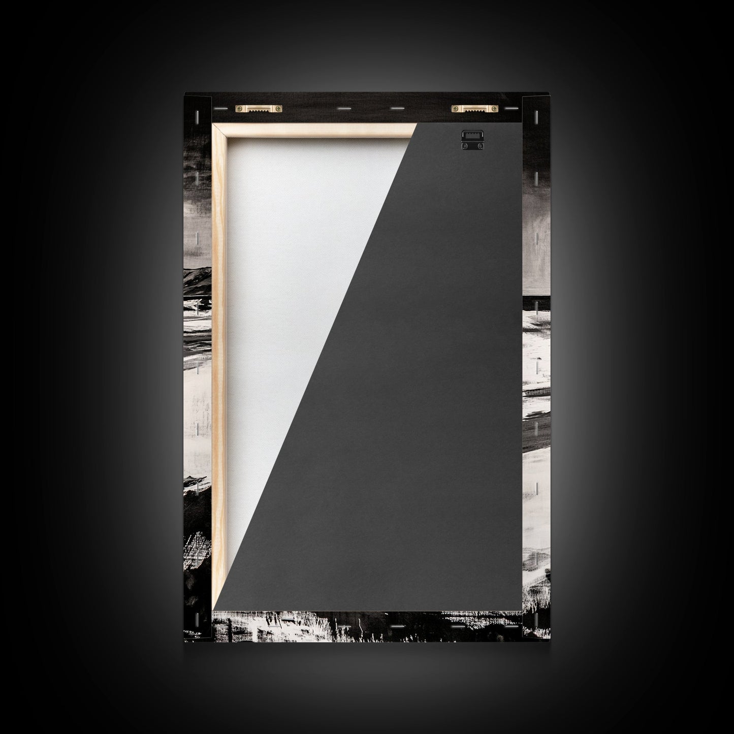 Black and White Beach, Stormy Ocean, Dramatic Seascape, Moody Wall Art, Framed Canvas Print, Minimalist Decor, Coastal Storm