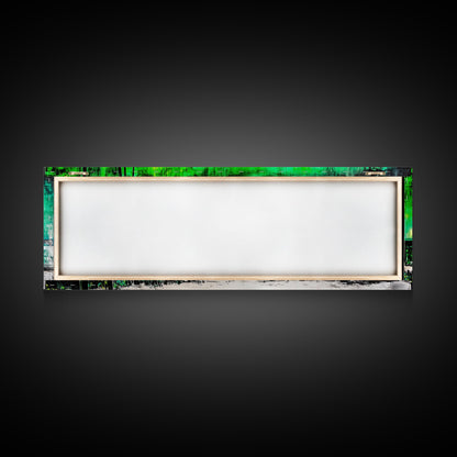 Green Serenity, Abstract Landscape, Canvas Print, Dreamy Wall Art, Vibrant Home Decor, Modern Bedroom Art, Minimalist Painting