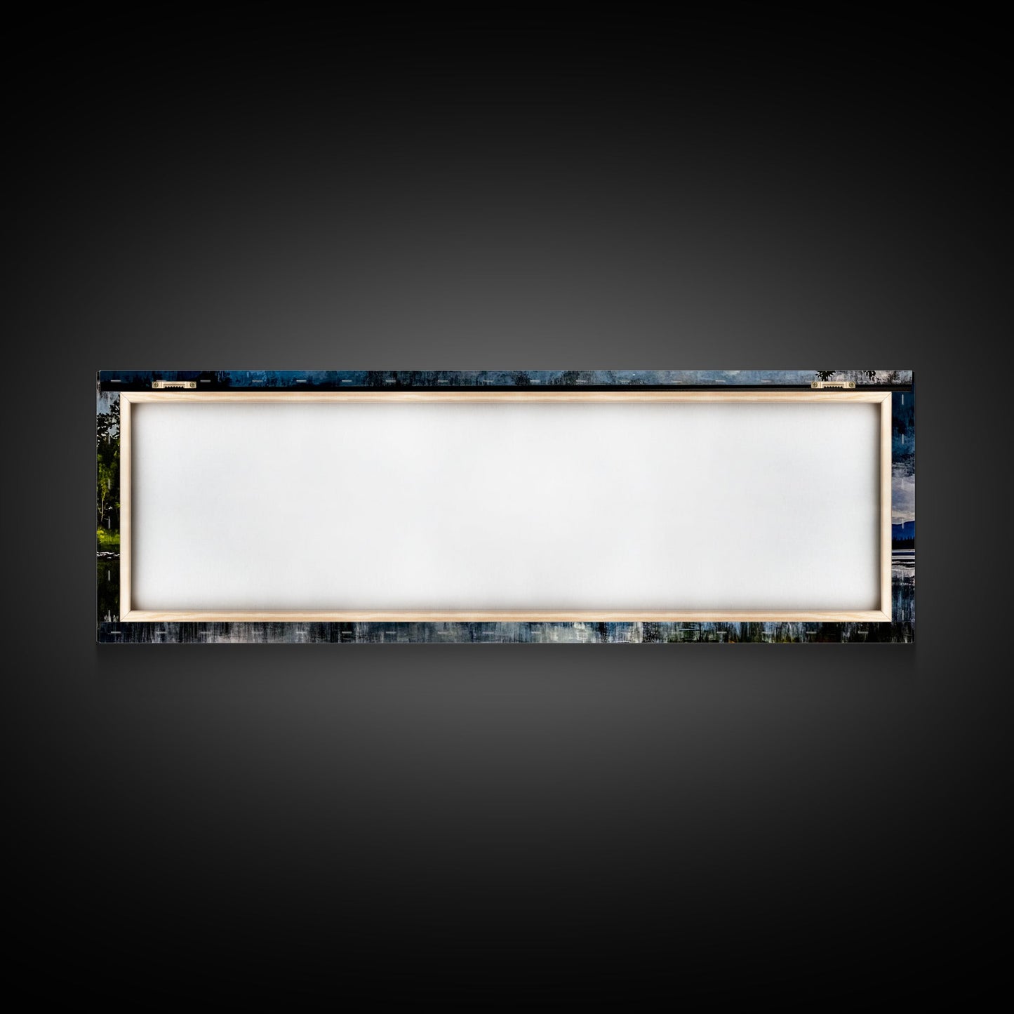 Cabin on the Lake, Peaceful Landscape, Nature Lover Art, Framed Canvas Print, Mountain View, Serene Wall Decor, Scenic Painting