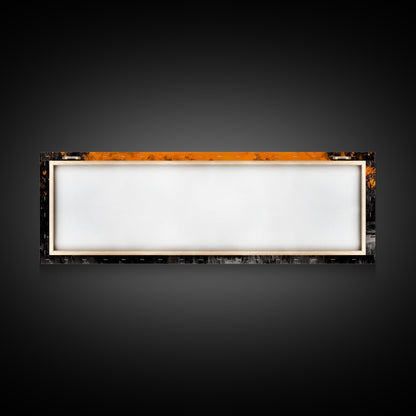 Farm Sunset, Old Barn, Fiery Sky, Rustic Landscape, Framed Canvas Print, Country Wall Art, Western Home Decor, Harvest Season Artwork