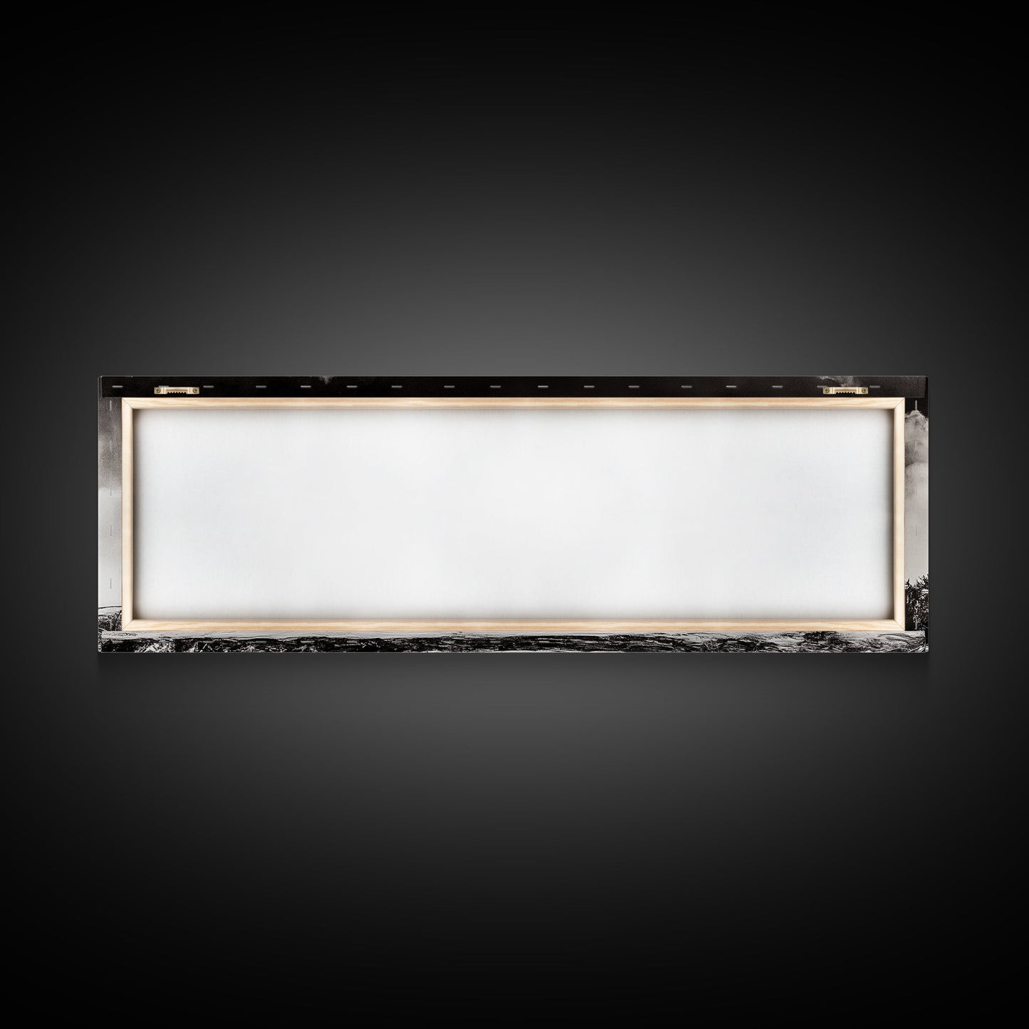 Minimalist Landscape, Black and White Art, Cloudy Sky, Framed Canvas Print, Modern Wall Art, Neutral Home Decor, Monochrome Landscape