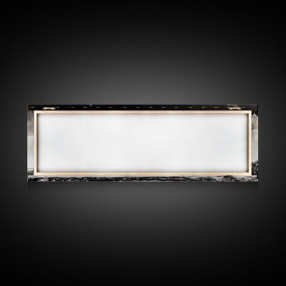 Minimalist Landscape, Black and White Art, Cloudy Sky, Framed Canvas Print, Modern Wall Art, Neutral Home Decor, Monochrome Landscape