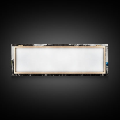 Dark Seascape, Moody Ocean, Coastal Wall Art, Framed Canvas Print, Nautical Decor, Modern Black and White, Ocean Horizon, Stormy Sky