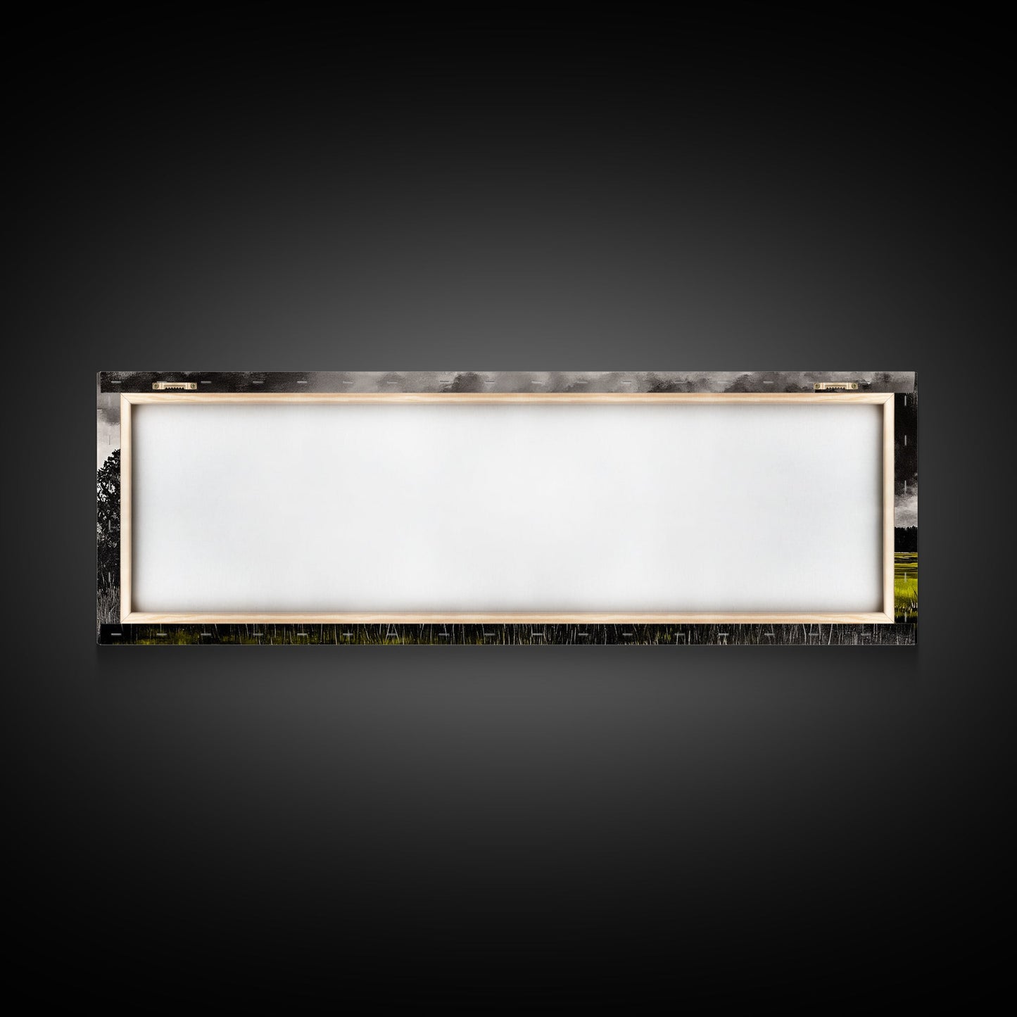 Marshland Storm, Nature Landscape, Canvas Print, Black and White Wall Art, Moody Home Decor, Living Room Artwork, Dramatic Painting, Rustic Style