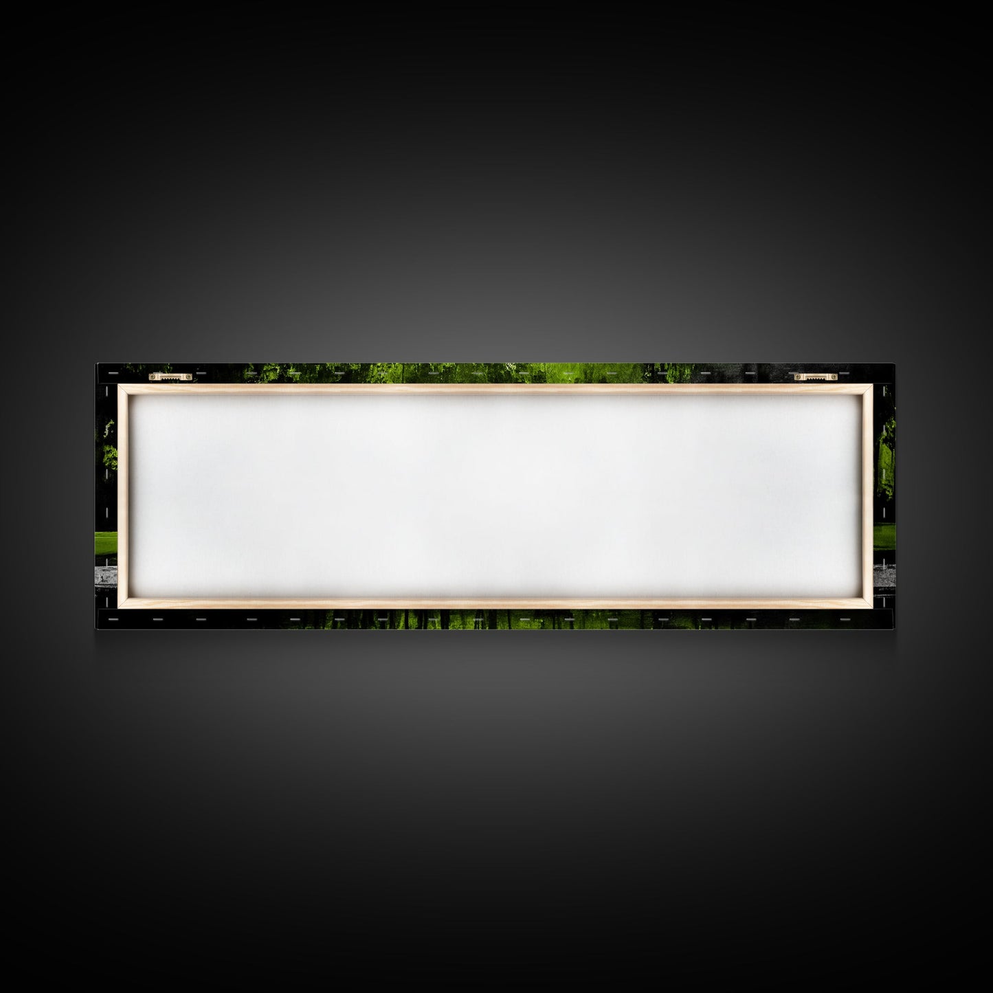 Forest Reflection, Green Trees, Nature Landscape, Framed Canvas Print, Tranquil Scenic Artwork, Zen Wall Decor, Modern Office Art