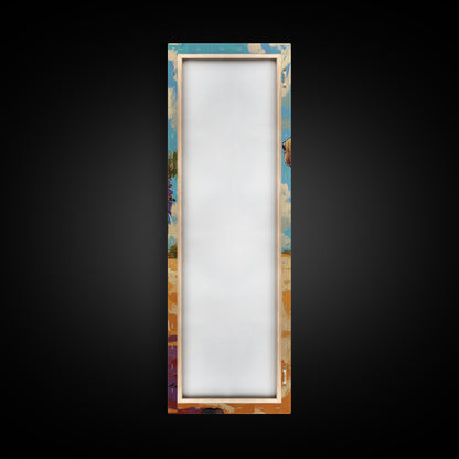 Donkey, Fiesta, Colorful, Fun, Framed Canvas Print with southwestern folk art, playful animal design, boho kids room, kitchen decor