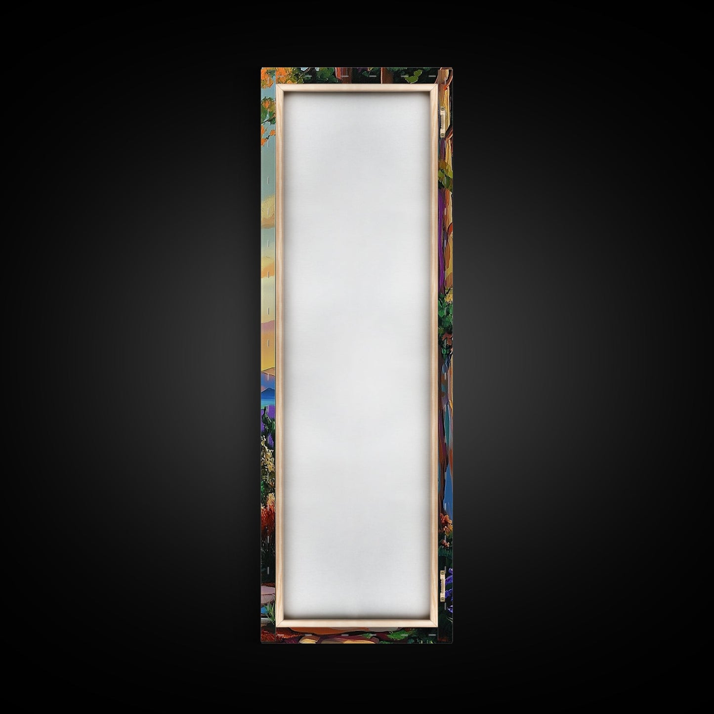 Forest Path, Trees, Autumn - Canvas Print, cozy fall forest wall art, cabin aesthetic, rustic woodland decor, hallway or reading nook wall art