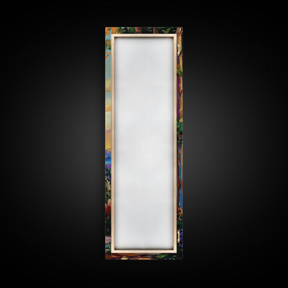 Forest Path, Trees, Autumn - Canvas Print, cozy fall forest wall art, cabin aesthetic, rustic woodland decor, hallway or reading nook wall art