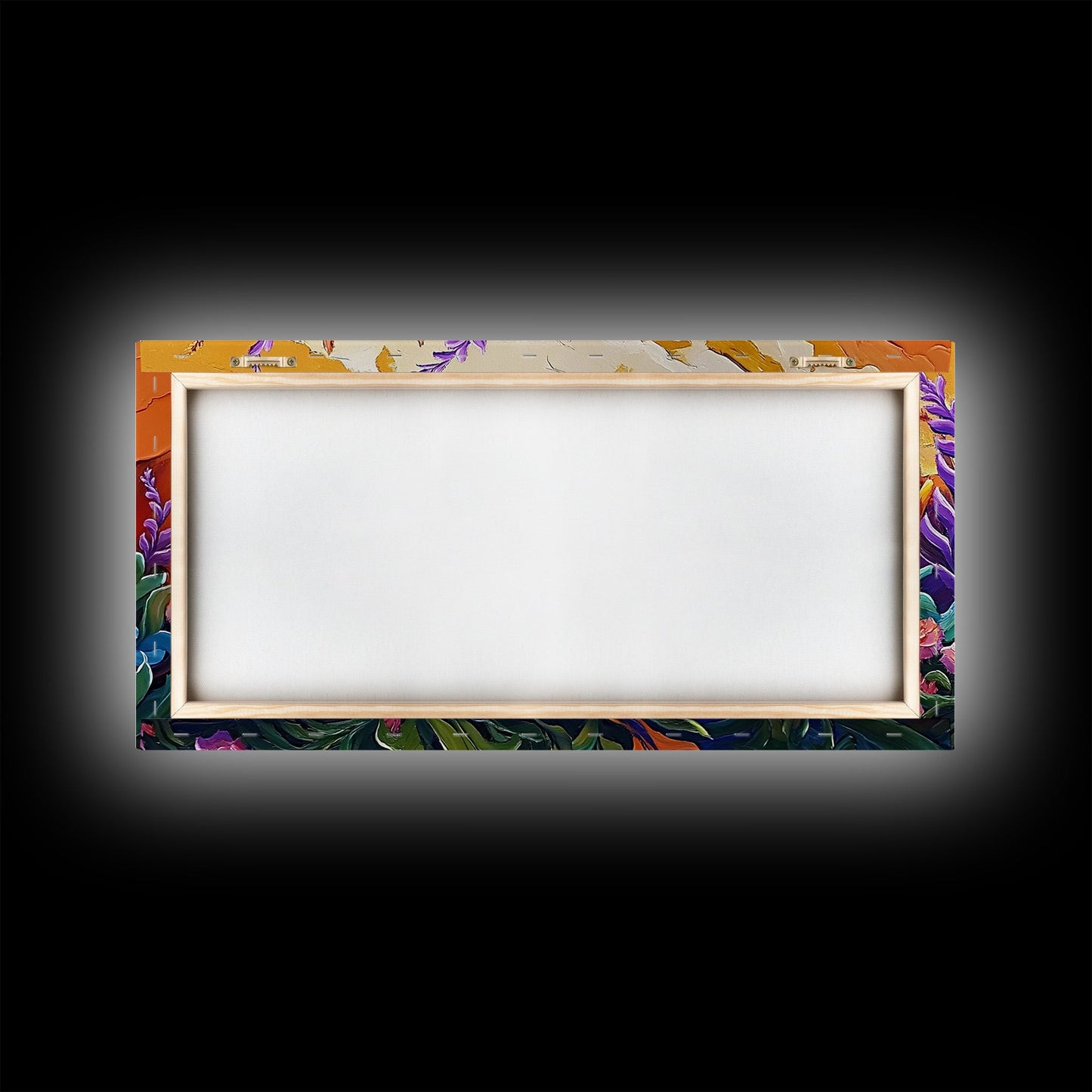 Flowers Sunset, Vibrant, Nature, Framed Canvas Print, Fall Wildflower Art, Boho Floral Wall Decor, Kitchen or Entryway Accent