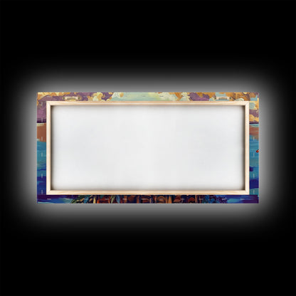 Lobster Basket, Florals, Coastal, Canvas Print, Nautical seafood kitchen wall art, whimsical ocean dining decor, coastal flower boho art