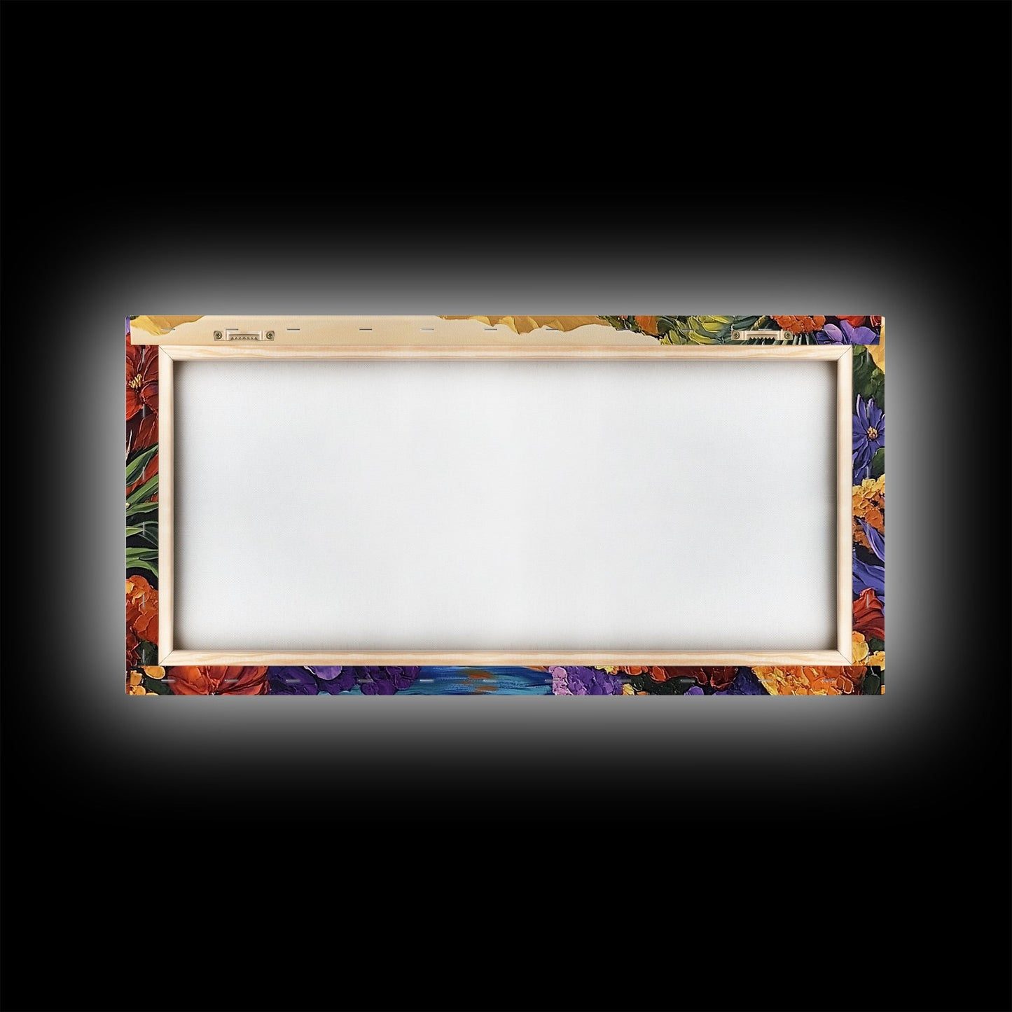 Canyon Waterfall, Desert Bloom, Sunset Rocks, Framed Canvas Print, Nature Landscape Wall Art, Boho Bedroom or Office Decor