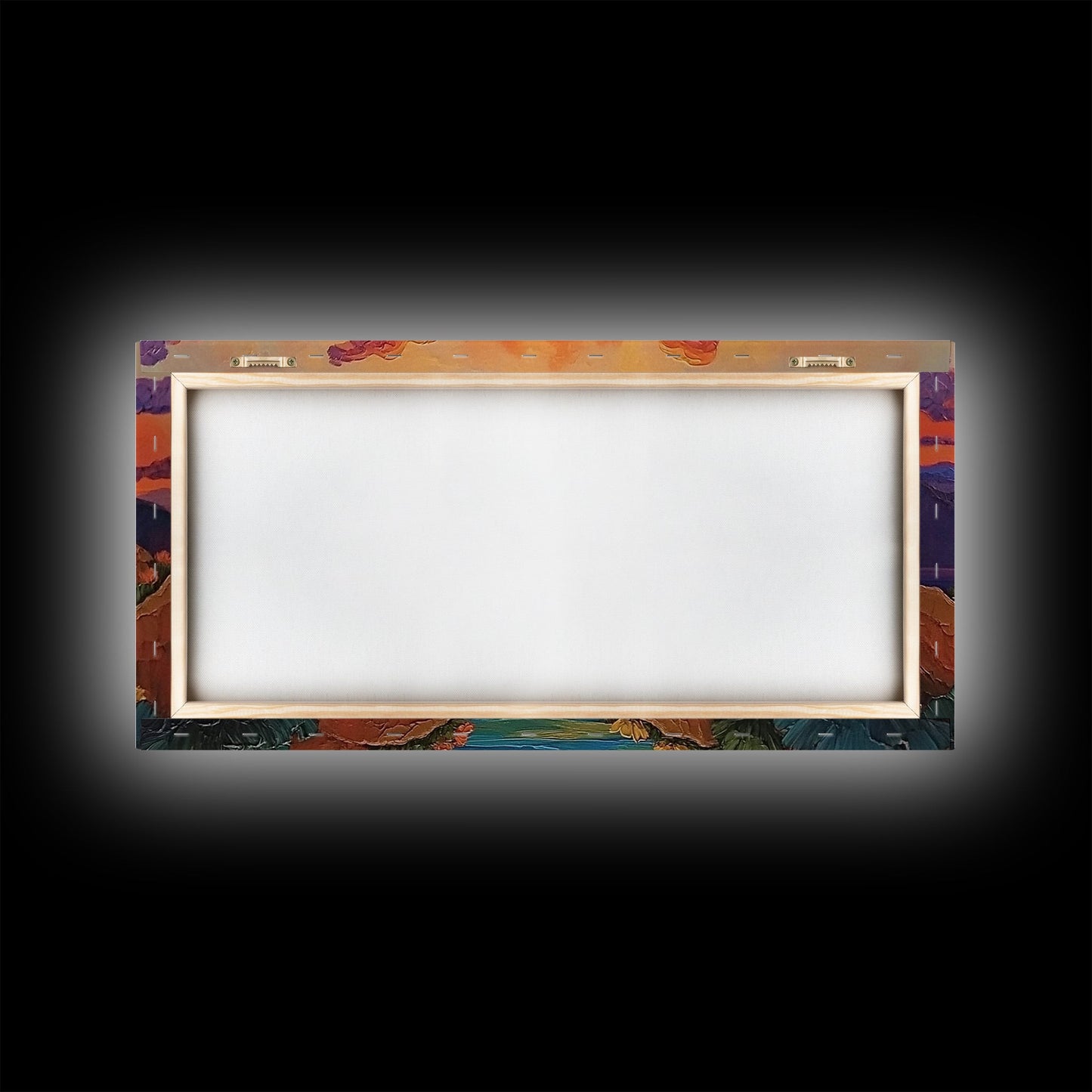 Sunset Coastal, Landscape, Vibrant Colors, Framed Canvas Print, Boho Beach Art, Living Room Wall Decor, Nature Painting, Summer Vibes