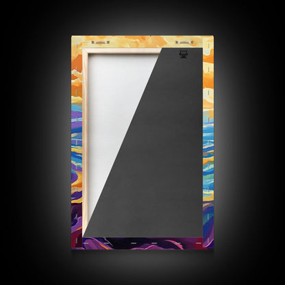 Autumn Leaf, Nature, Floating, Framed Canvas Print, floating leaf wall art, nature inspired canvas print, cozy Fall living room decor