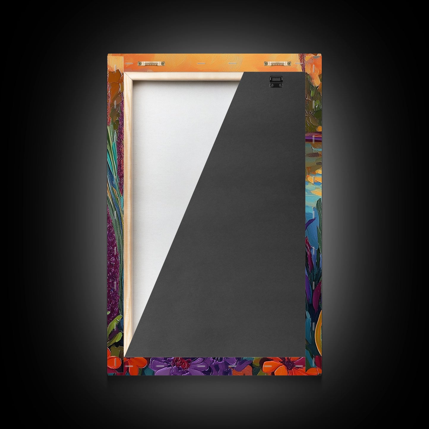 Jewel Loon, Sunset, Vibrant Bird Wall Art, Nature Wildlife Decor, Eclectic Home Accent, Living Room Boho Framed Canvas Print