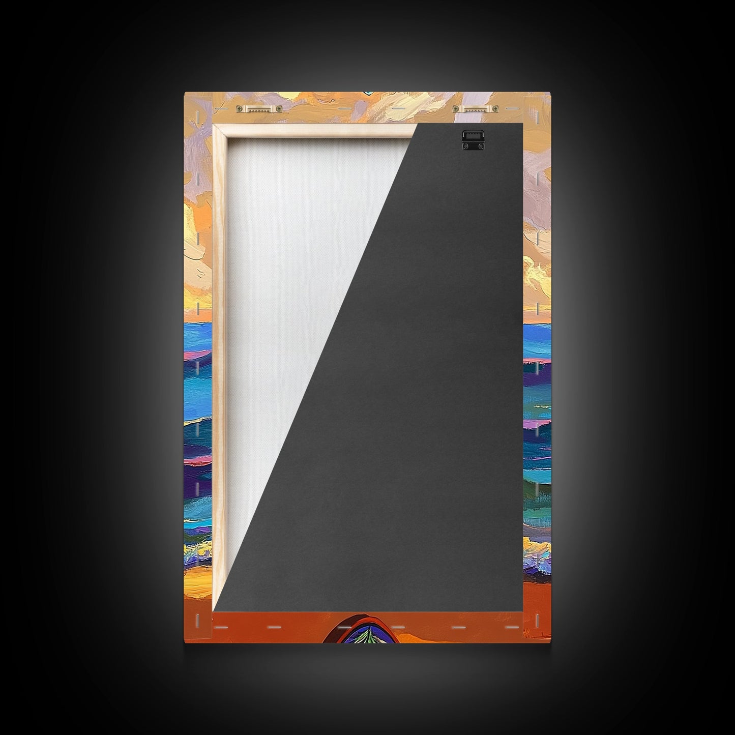 Yellow Surfboard Art, Vibrant Paddle Print, Colorful Beach Decor, Coastal Ocean Wall, Framed Canvas Print, Bathroom Wall Art, tropical art