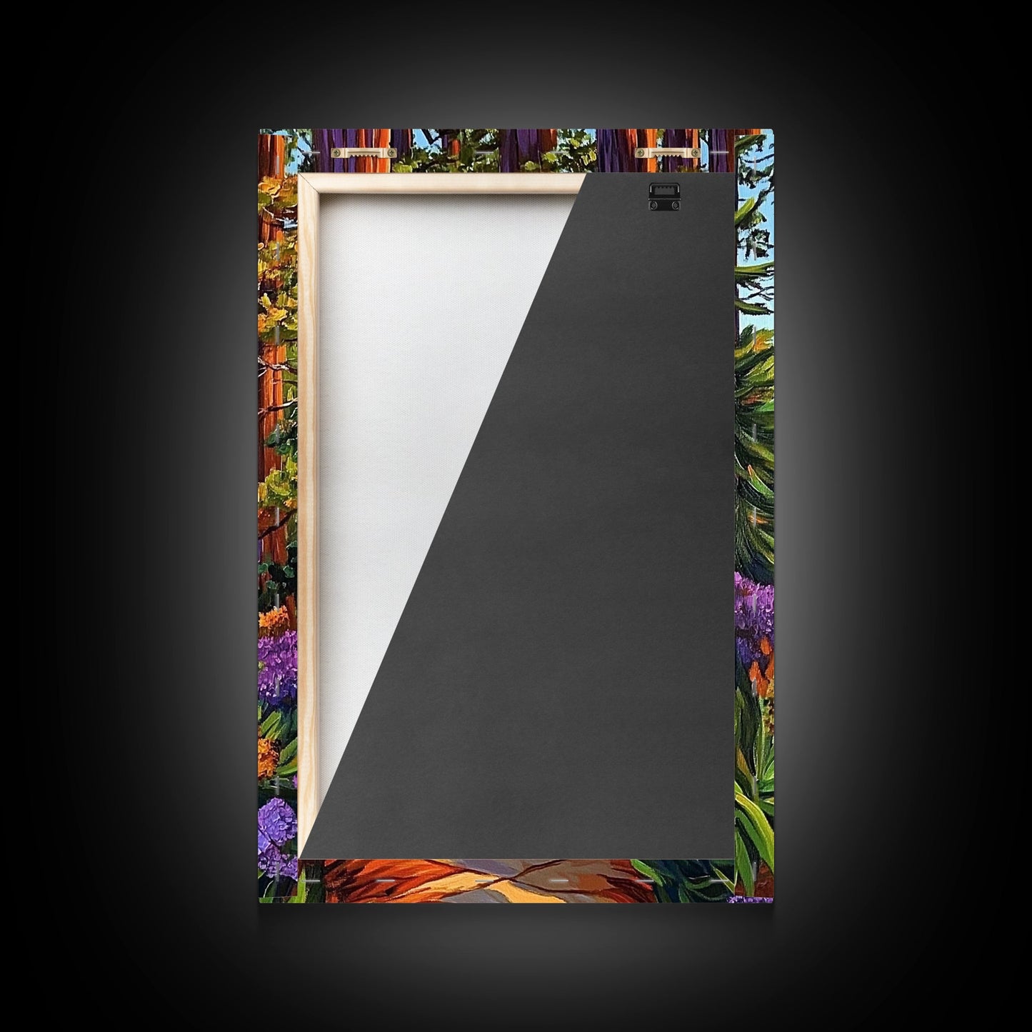 Forest Trail Trees, Nature, Canvas Print enchanted forest path wall art, redwoods hiking trail decor, Living Room Wall Art, boho vibes