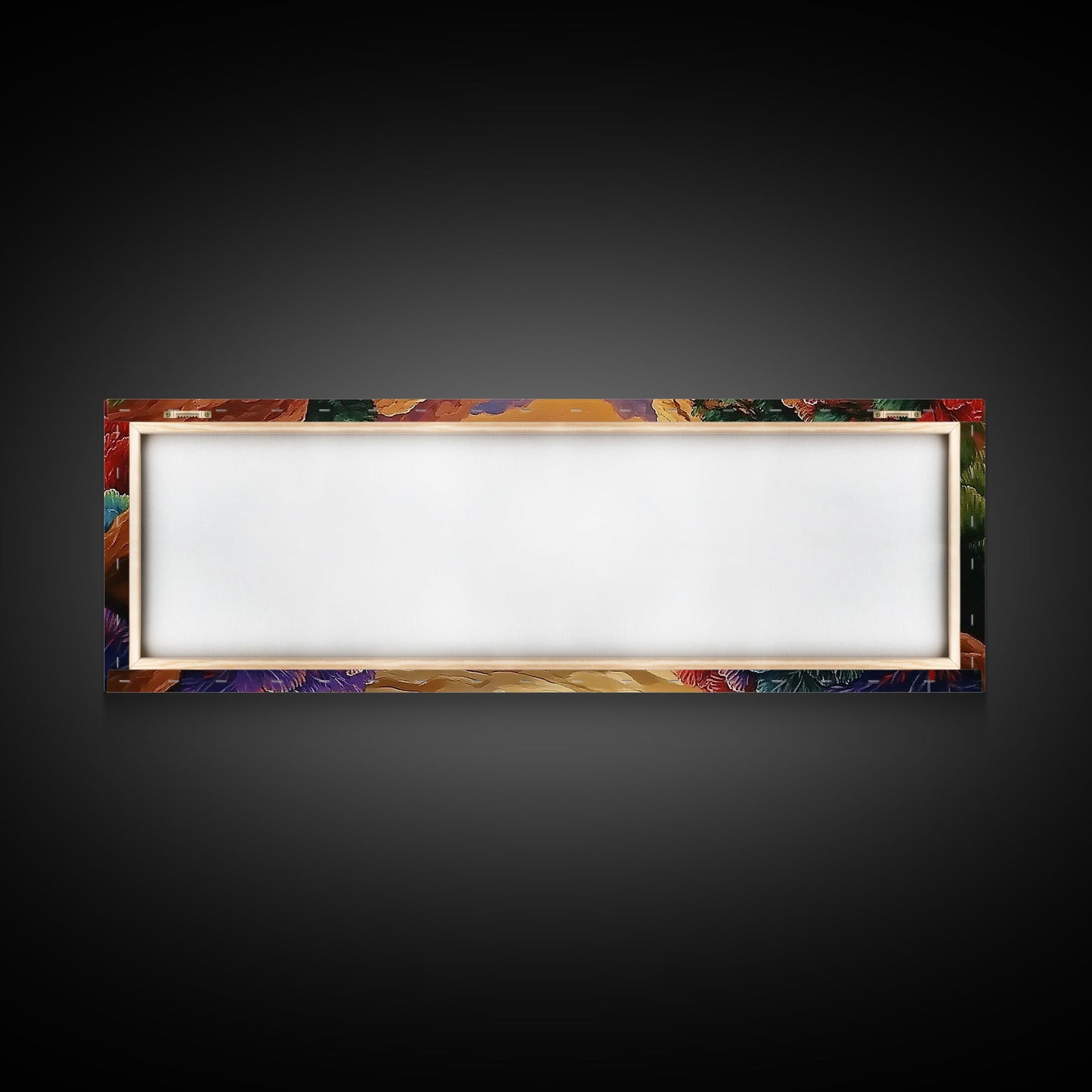 Ocean Path, Colorful Cliffs, Bright Beach, Nature Trail, Framed Canvas Print, Coastal Wall Art, Hallway Decor, Vibrant Seaside Painting