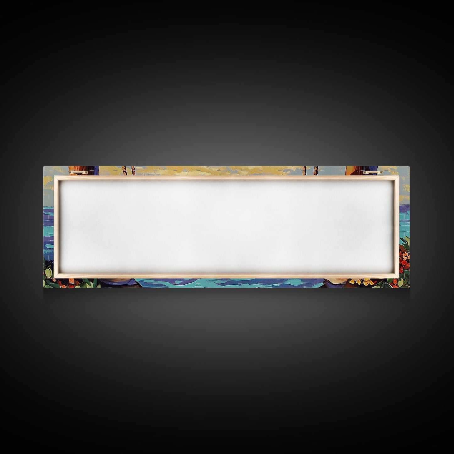 Ocean Swing Scene, Relaxing Seaside Painting, Nautical Coastal Art, Beach House Decor, Peaceful Canvas Print, Hallway Art, Bedroom Art