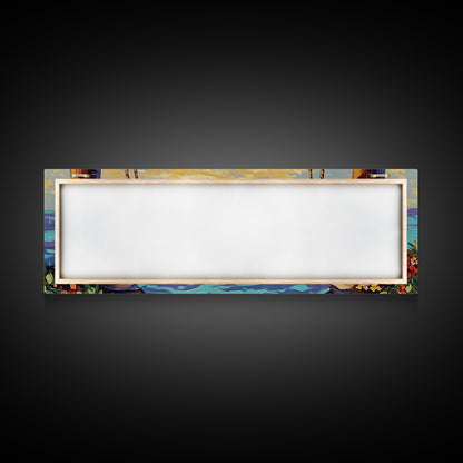 Ocean Swing Scene, Relaxing Seaside Painting, Nautical Coastal Art, Beach House Decor, Peaceful Canvas Print, Hallway Art, Bedroom Art