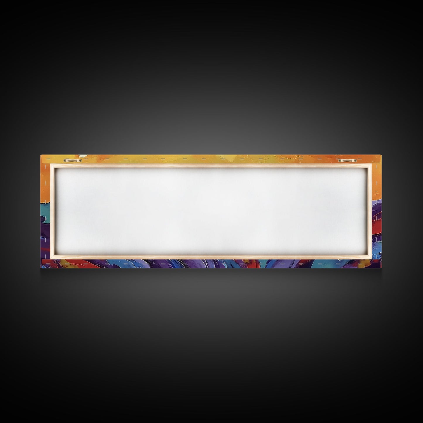 Carnival Wave, Festive Ocean, Playful Waters, Framed Canvas Print, beach bathroom art, coastal fun painting, surf wall decor