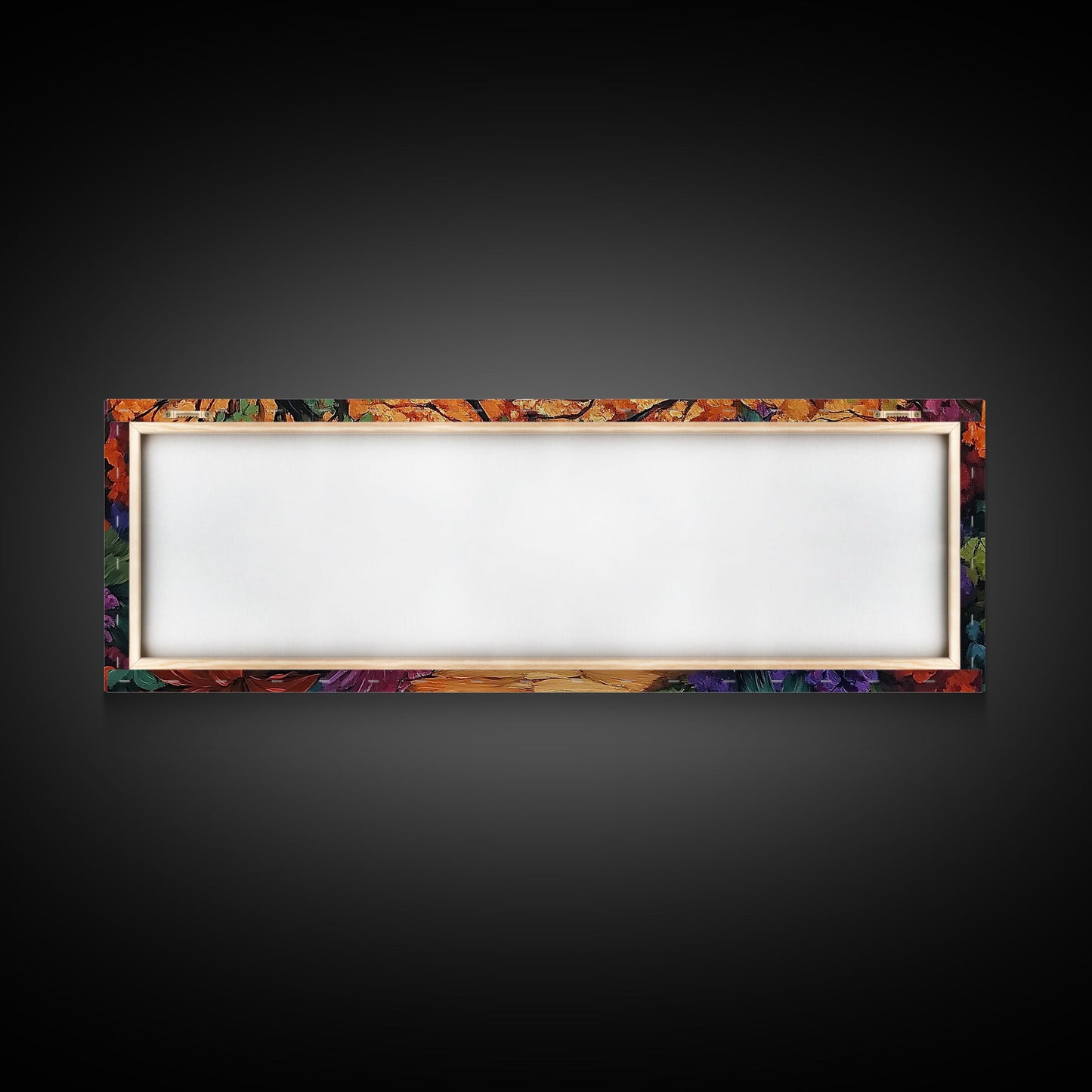 Autumn Archway, Colorful Path, Forest Lake, Vibrant Trees, Framed Canvas Print, Entryway Wall Art, Fall Nature Scene, Boho Art