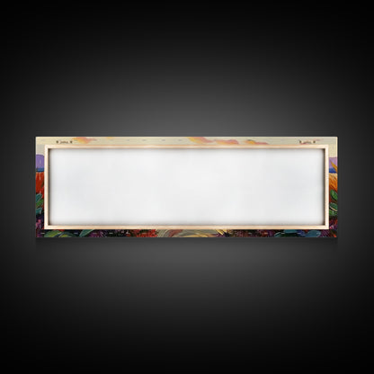 Beach Fence, Sunset Shore, Autumn Grass, Serene Dunes, Framed Canvas Print, Boho Coastal Art, Bedroom Tranquil Wall Decor