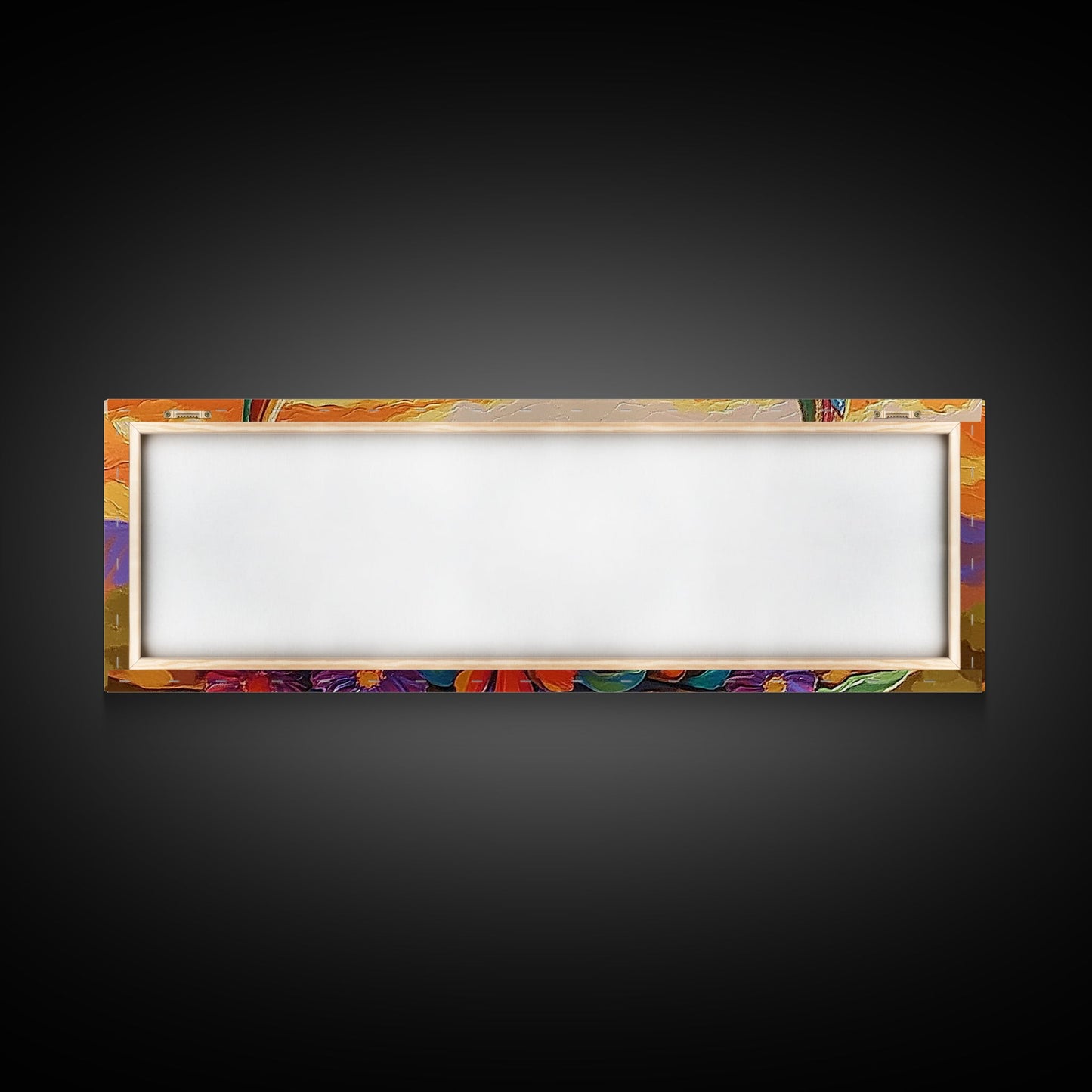 Crescent Moon, Floral Sunset, Western Vibes, Framed Canvas Print, Desert Boho Wall Art, Living Room Decor, Whimsical Southwestern Art