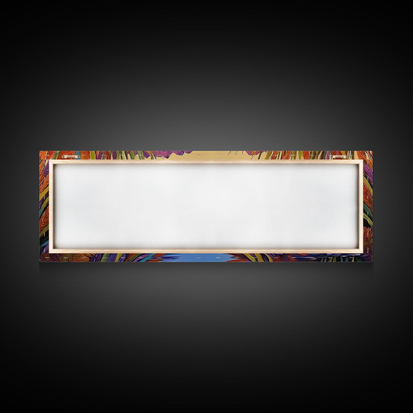 Sunset Reeds, Colorful Marsh, Reflected Peace, Framed Canvas Print, Autumn Wall Art, Living Room Decor, Vibrant Nature Landscape