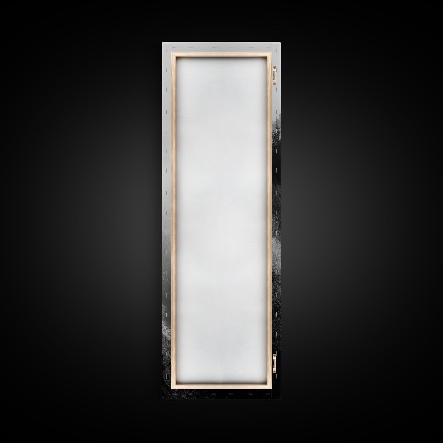 Cliffside Fog, Coastal Mist, Ocean Overlook, Framed Canvas Print, Living Room Wall Art, Monochrome Decor, Moody Landscape, Minimalist Home