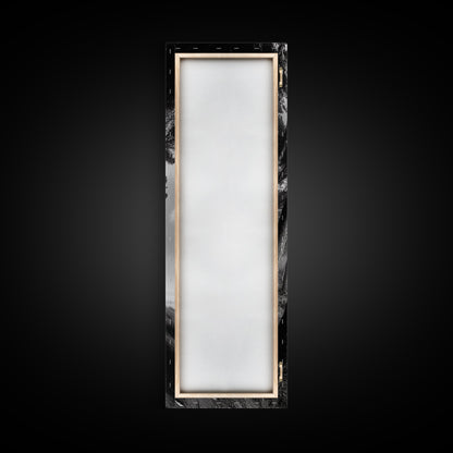 Windiger Waldweg, dunkle Küstenbäume, stimmungsvolle Natur, gerahmter Leinwanddruck, herbstliche Wanddekoration fürs Wohnzimmer, stimmungsvolle Landschaftsästhetik