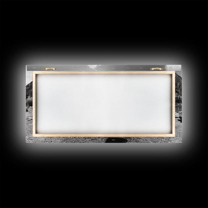 Alpine Lake Print, Mountain Reflection Art, Nature Photography, Black and White Canvas Print, Minimalist Living Room, Cabin Wall Decor