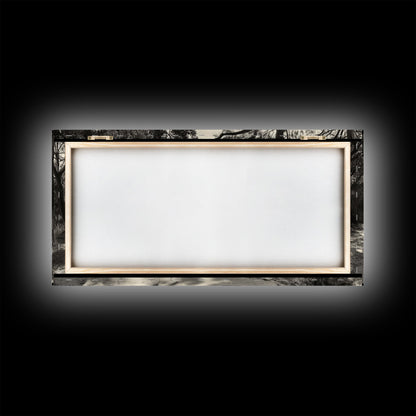 Tranquil Lake View, Peaceful Reflection Water, Nature Shoreline Print, Canvas Print, Entryway Wall Art, Rustic Neutral Decor, Rustic Bedroom Print