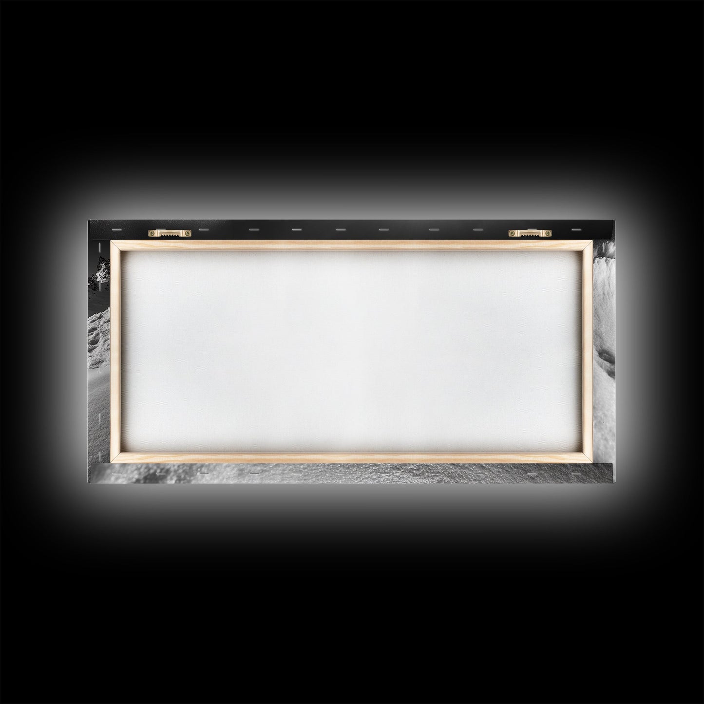 Arctic Wave Motion, Snowy Surf Curl, Mountain Sun Scene, Nature Energy Art, Canvas Print, Living Room Wall Art, Winter Adventure Decor