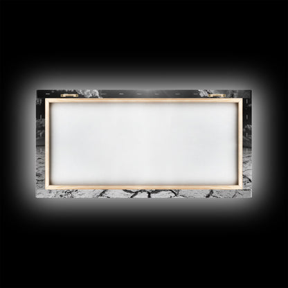 Cracked Earth Sun, Desert Landscape, Dramatic Sky, Canvas Print, Southwestern Decor, Fall Wall Art, Earth Tones Rustic Home Accent