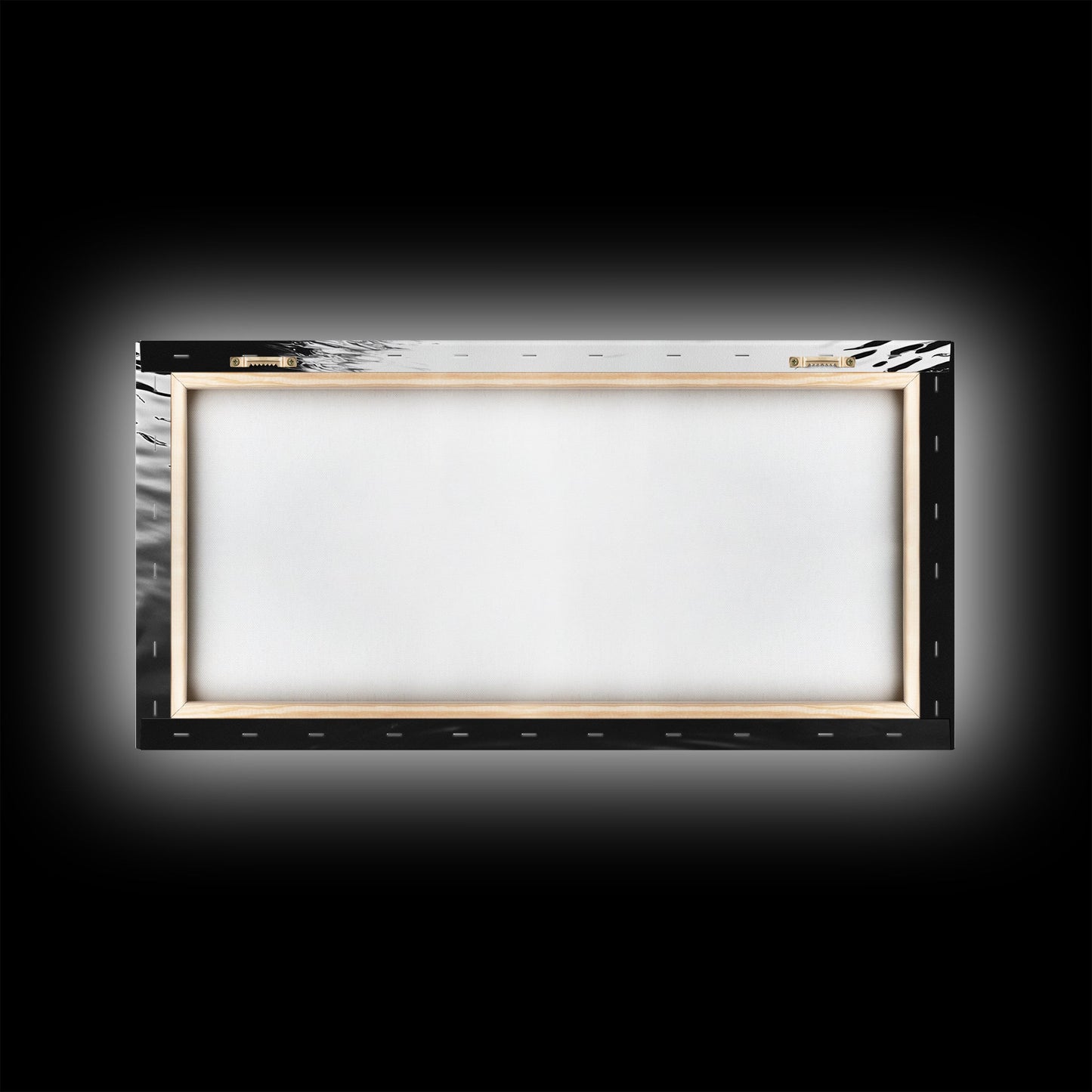 Zen-Motiv „Wasserwellen“, abstrakte Bewegung, monochrome Fluid Art, Leinwanddruck, moderne minimalistische Wandkunst, Badezimmer- oder Spa-Raumdekoration